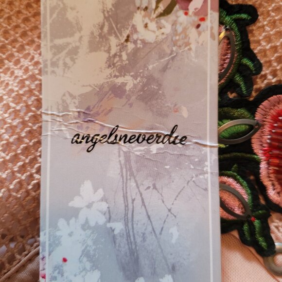 ANGELS NEVER DIE peach FISHNET long sleeve detailed top size 2 EU.  NEW - Picture 4 of 10